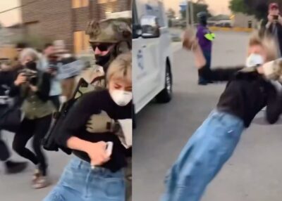 candidata democratica congresso usa scaraventata ice