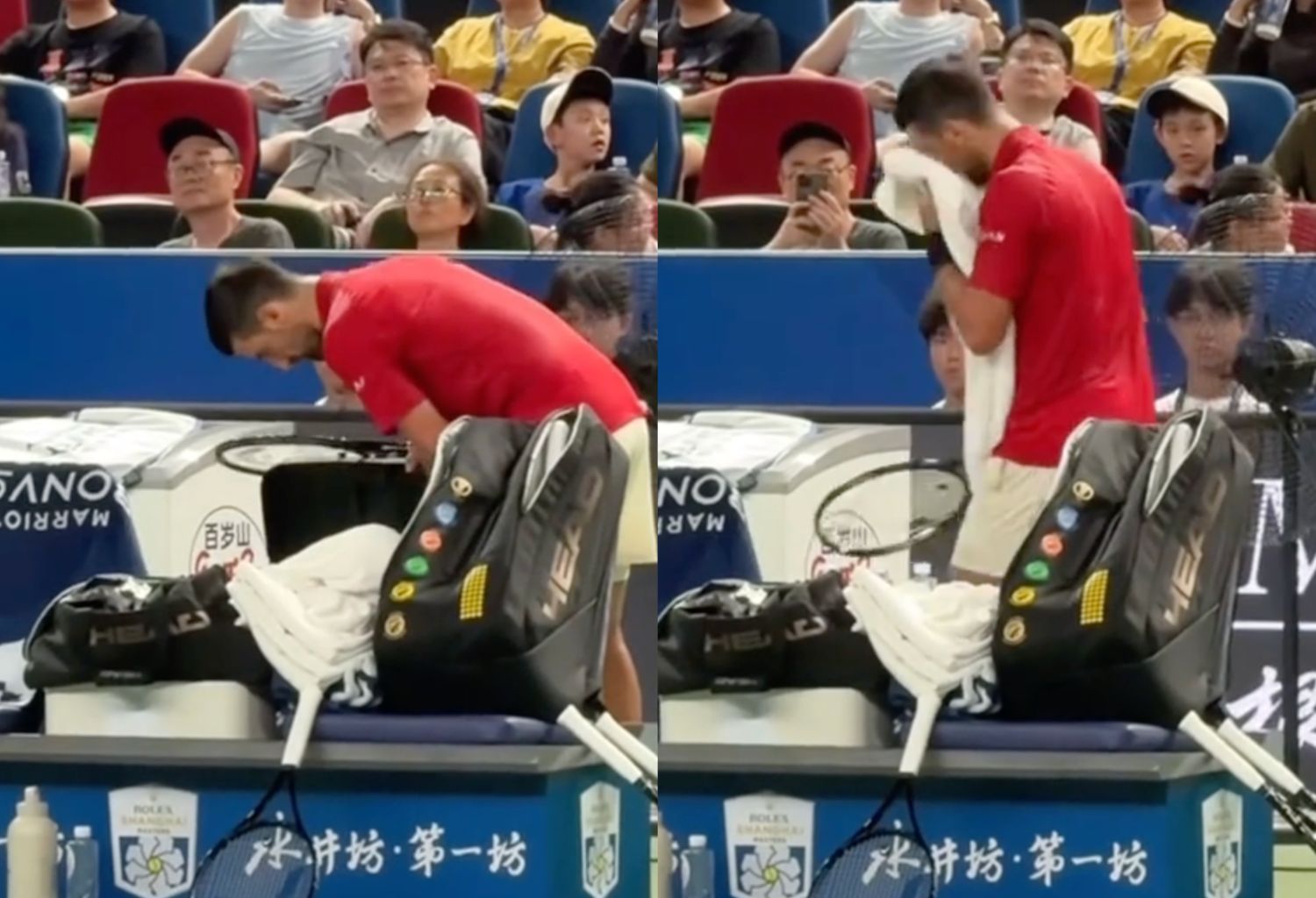 Djokovic vomita a Shanghai