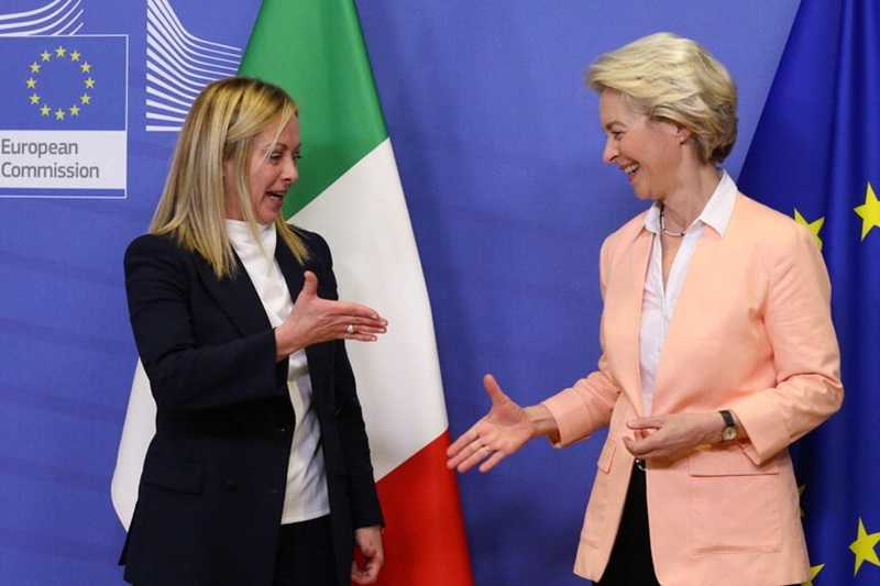 giorgia meloni ursula von der leyen commissione europea