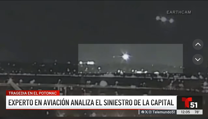 Un experto en aviación analizó el trágico accidente aéreo entre un avión regional de American Airlines y un helicóptero del Ejército sobre el río Potomac, en Washington DC.